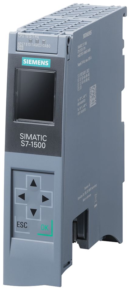 Siemens SIMATIC S7-1500 Series PLC CPU for Use with SIMATIC S7-1500 Series, Digital Output, 20-Input, Profibus, | 6ES7513-1AM03-0AB0