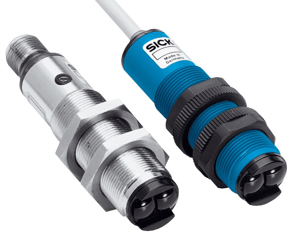 SICK Retroreflective Photoelectric Sensor, Cylindrical Sensor, 0.05 → 3.7 m Detection Range | VL18-4P3712