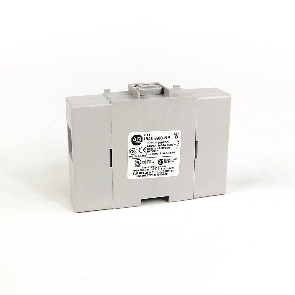 Allen Bradley 3 Pole DIN Rail Switch Disconnector - 80A Maximum Current, 30kW Power Rating, IP20 | 194E-A80-1753