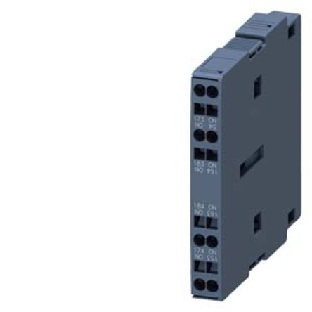 Siemens Auxiliary Switch Block, 2 Contact, 2NO, Snap-On Mounting, SIRIUS 3RH | 3RH19212KA20