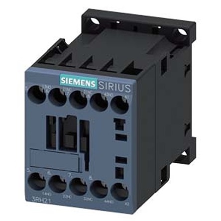 Siemens SIRIUS 3RH2 Contactor Relay, 110 V ac Coil, 4-Pole, 10 A, 2NO + 2NC, 690 V ac | 3RH2122-1AF00-1AA0