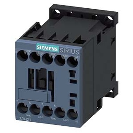 Siemens SIRIUS 3RH2 Contactor Relay, 120 V ac Coil, 4-Pole, 10 A, 2NO + 2NC, 690 V ac | 3RH2122-1AK20