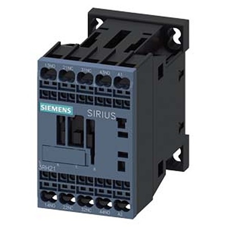 Siemens SIRIUS 3RH2 Contactor Relay, 480 V ac Coil, 4-Pole, 10 A, 2NO + 2NC, 690 V ac | 3RH2122-2AV60