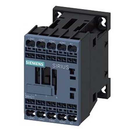 Siemens SIRIUS 3RH2 Contactor Relay, 220 V ac Coil, 4-Pole, 10 A, 4NO, 690 V ac | 3RH2140-2AP60