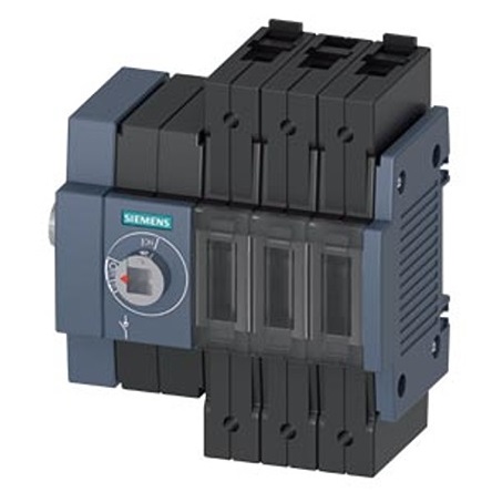 Siemens 3 Pole DIN Rail Switch Disconnector - 100A Maximum Current, 55kW Power Rating, IP20 | 3KD3034-2ME10-0