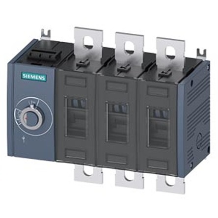 Siemens 3 Pole Fixed Switch Disconnector - 500A Maximum Current, 250kW Power Rating, IP00, IP20 | 3KD4434-0PE10-0