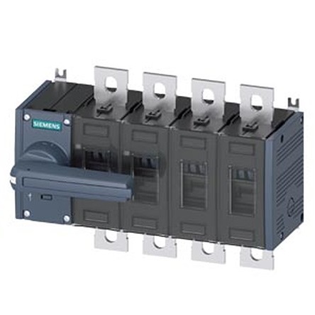 Siemens 4 Pole Fixed Switch Disconnector - 500A Maximum Current, 250kW Power Rating, IP00, IP20 | 3KD4442-0PE10-0