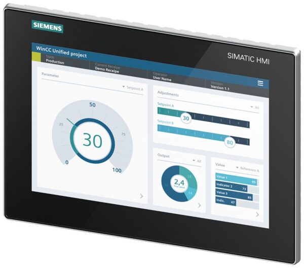 Siemens 6AV2128 Series MTP1200 Unified Comfort HMI Panel - 12.1 in, TFT Display, 1280 x 800