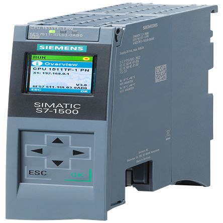 Siemens SIMATIC S7-1500T Series PLC CPU for Use with SIMATIC S7-1500 Series, 24 V Supply | 6ES7511-1UL03-0AB0