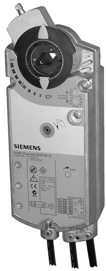 Siemens Damper Actuator, 18Nm, 24 V ac/dc | GCA126.1E / BPZ:GCA126.1E