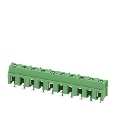 Phoenix Contact PT Series PCB Terminal Block, 10-Contact, 7.5mm Pitch, PCB Mount, 1-Row, Screw Termination | 1988189