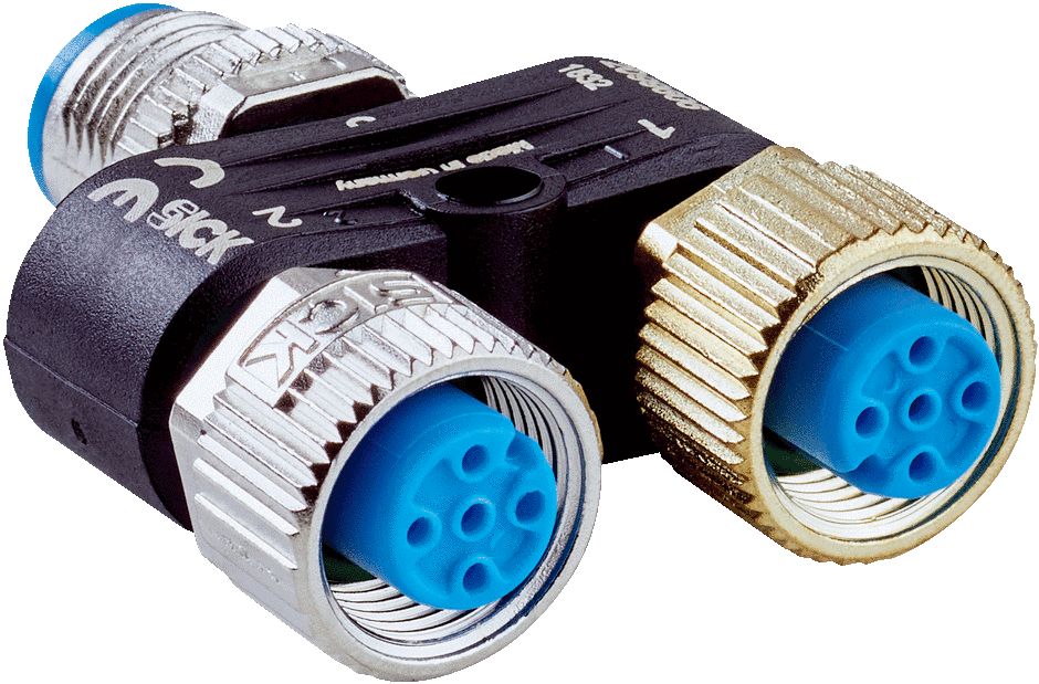 SICK Connector, Screw Mount, M12 Connector, Plug, Male to Female, IP65, IP66K, IP67, YM2A15 Series | YM2A15-000S01FY2A5 / 2099606