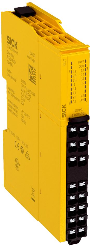 SICK ReLy RLY3 2 Auxiliary Contacts Safety Relay 24V dc, Dual-Channel 2 Safety Contacts | RLY3-LOOP100