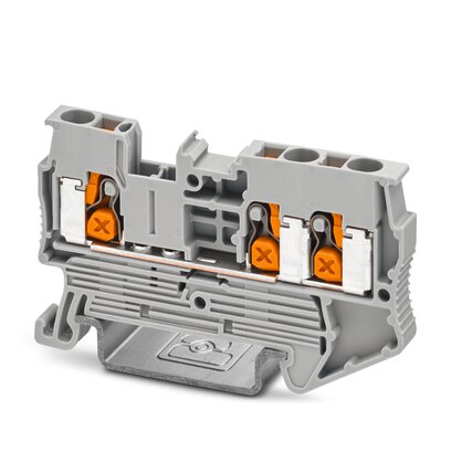 Phoenix Contact 1343117 5-TWIN, XT 2 Series Grey, 2.5mm², 3-Level, Push-X Termination | 1343117