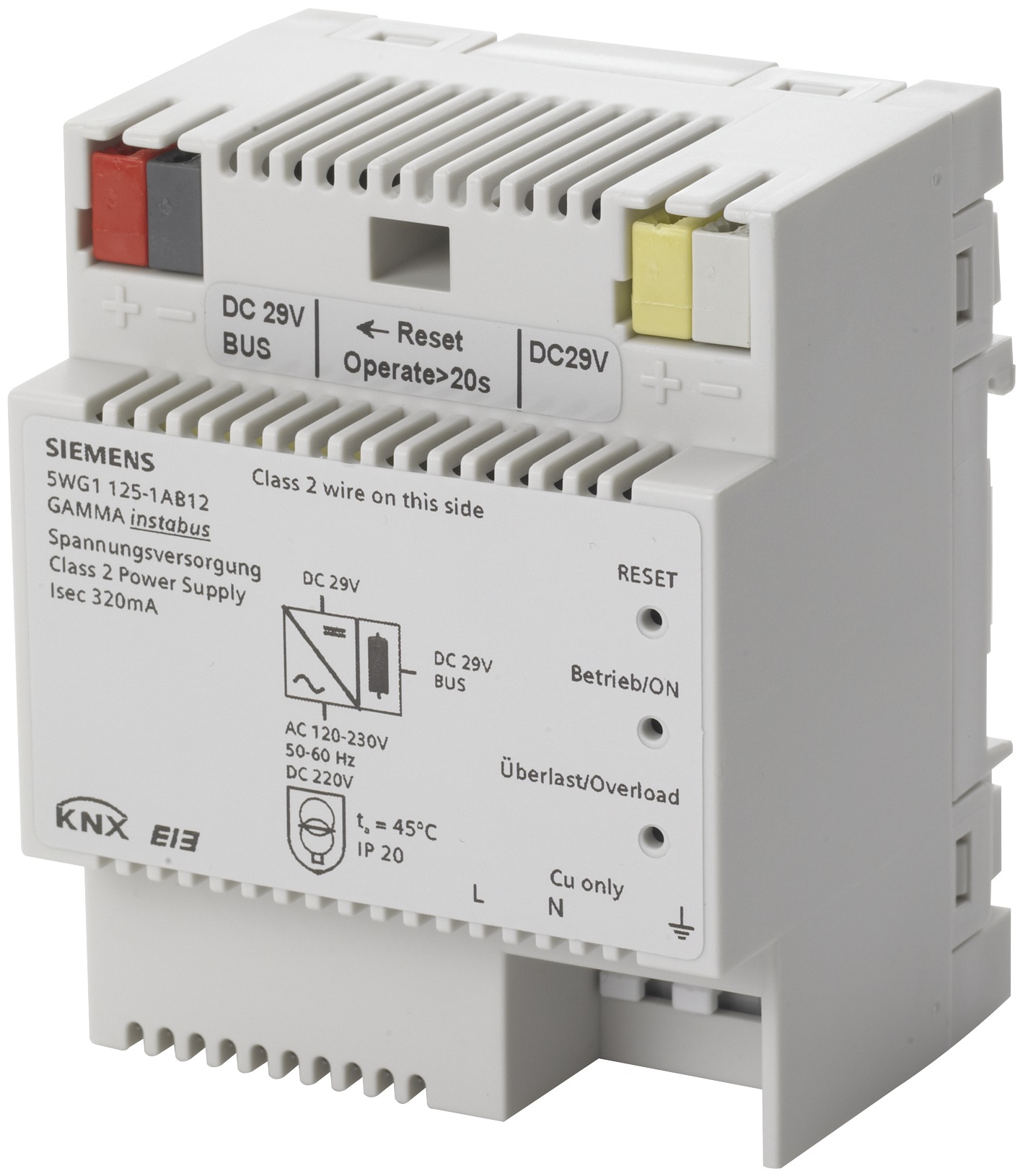 Siemens N 125 DIN Rail Power Supply, 120-230V ac ac, dc Input, 24V dc dc Output, 320mA Output, 24VA | N 125/12 / 5WG1125-1AB12