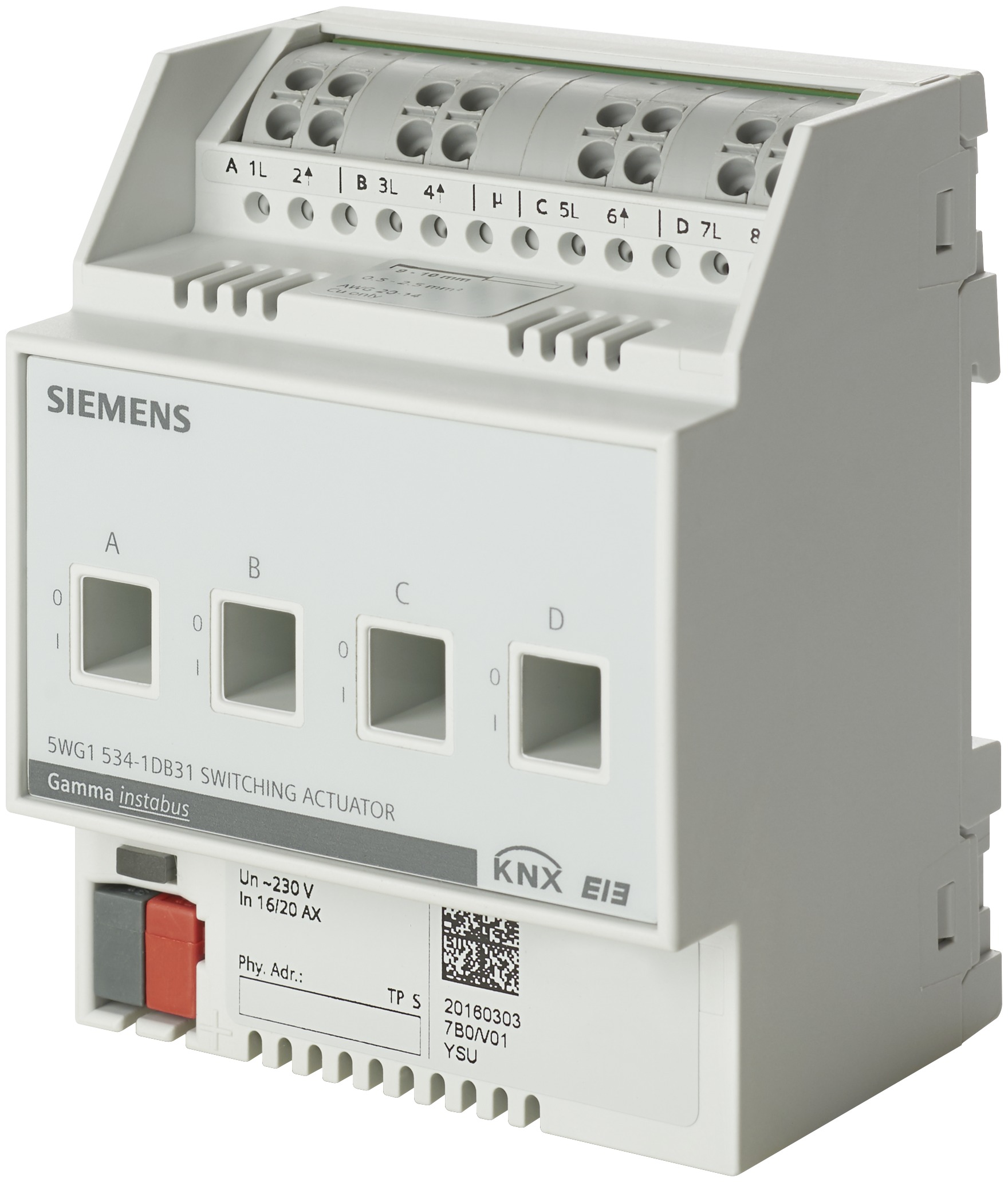 Siemens N 532 Series Adapter, Bistable Relay Contact, 230 V ac | N 532D31 / 5WG1532-1DB31
