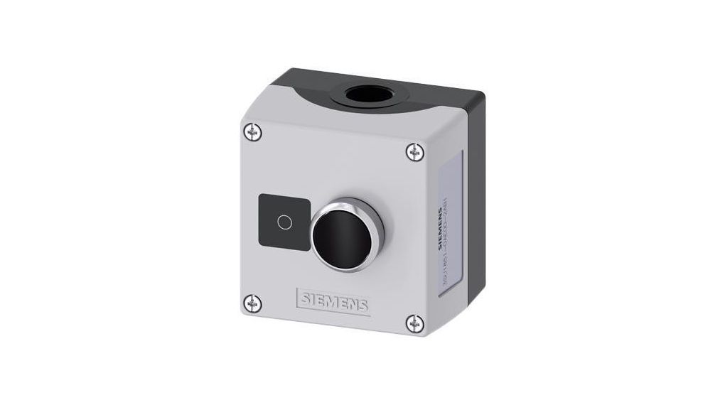 Siemens Grey Plastic 3SU1801 Control Station Enclosure - 22mm Diameter | 3SU1801-0AN00-1AB1