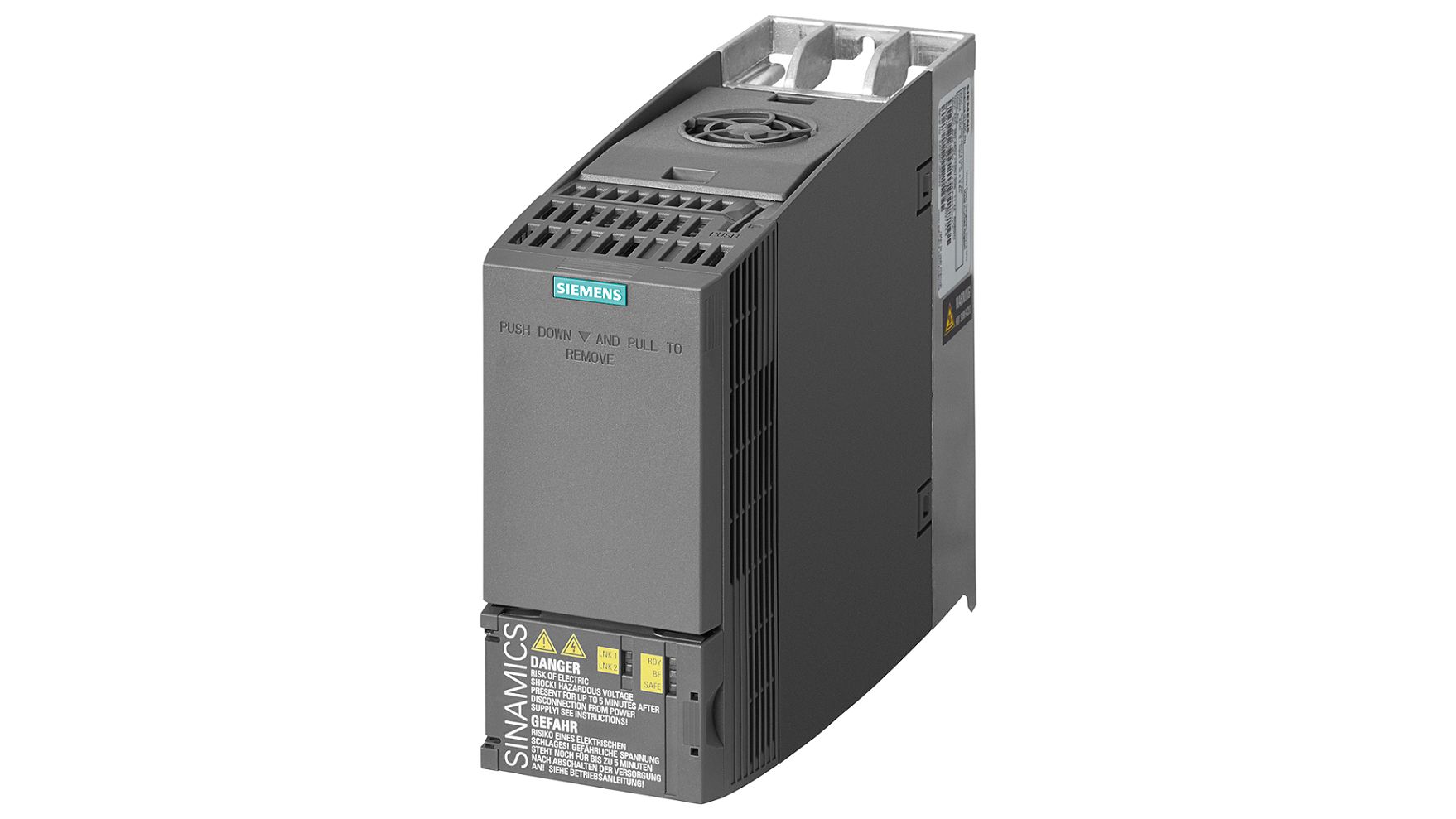 Siemens Inverter Drive, 3 kW, 3 Phase, 380 → 480 V ac, 7.3 A, SINAMICS G120C Series | 6SL3210-1KE17-5AP1